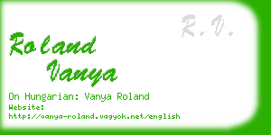 roland vanya business card